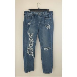 American Eagle Straight Leg Ripped Jeans